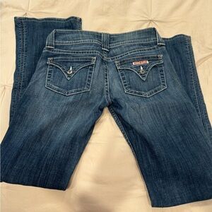 Hudson flap pocket low rise jeans